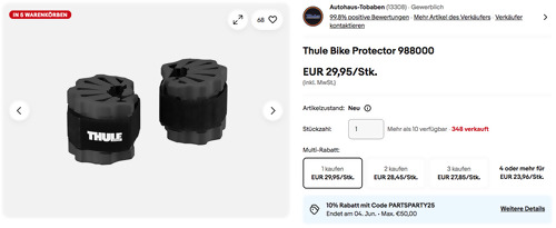Thule Bike Protector 988000 2er Set Thule Bike Protector 988000 2er Set