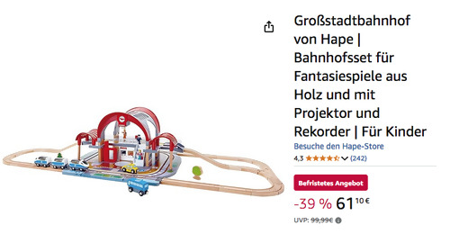 Hape E3725 Großstadtbahnhof, 45 Teile Hape E3725 Großstadtbahnhof, 45 Teile