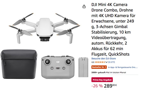 DJI Mini 4K Camera Drone Combo, unter 249 g DJI Mini 4K Camera Drone Combo, unter 249 g