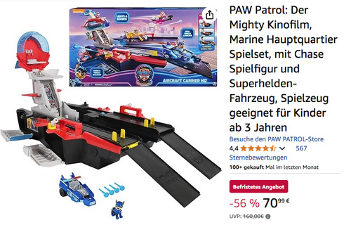 PAW Patrol 6067496: Der Mighty Kinofilm - Marine Hauptquartier Spielset PAW Patrol 6067496: Der Mighty Kinofilm - Marine Hauptquartier Spielset
