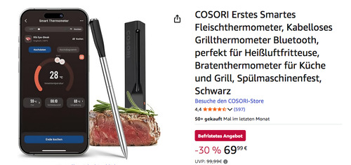 COSORI CMT-161S Smartes Bluetooth-Fleischthermometer COSORI CMT-161S Smartes Bluetooth-Fleischthermometer