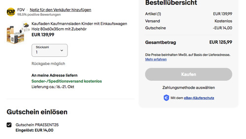 Costway FB32442ITDE Kinder Kaufmannsladen mit Einkaufswagen Costway FB32442ITDE Kinder Kaufmannsladen mit Einkaufswagen