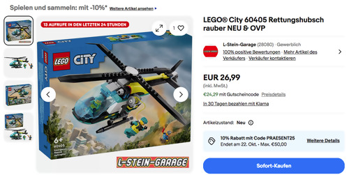 LEGO City 60405 Rettungshubschrauber LEGO City 60405 Rettungshubschrauber