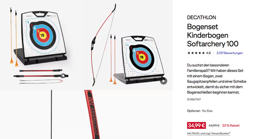 DECATHLON Bogenset Kinderbogen Softarchery 100 DECATHLON Bogenset Kinderbogen Softarchery 100