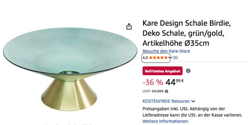 Kare Design Ø35cm Schale "Birdie" Kare Design Ø35cm Schale "Birdie"