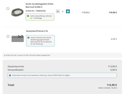 Karlie Hundeliegebett Ortho Bed oval Größe 2 110 x 65 x 24 cm