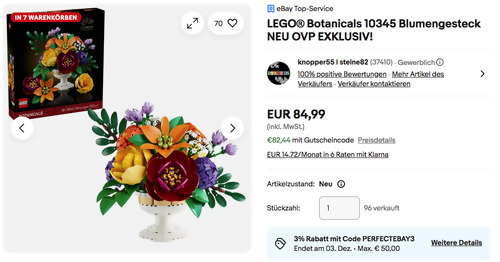 LEGO Botanicals 10345 Blumengesteck, 1161 Teile