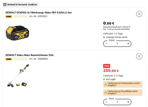 DEWALT DCMST561N-XJ Akku-Rasentrimmer 5Ah Set inkl. DEWALT DCB182-XJ Werkzeug-Akku 18V 4.0Ah Li-Ion
