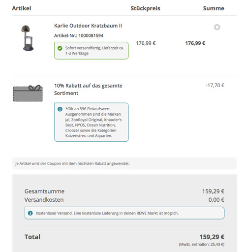 Karlie Outdoor Kratzbaum II, 56 x 56 x 129,5 cm