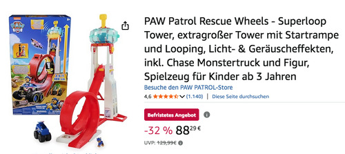 PAW Patrol Rescue Wheels - Superloop Tower PAW Patrol Rescue Wheels - Superloop Tower