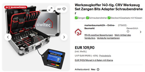 siwitec 15638 140-tlg. Werkzeugkoffer siwitec 15638 140-tlg. Werkzeugkoffer