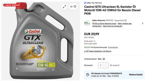 GTX Ultraclean 10W-40 A/B Motoröl 5L