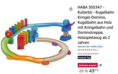 HABA 305347 Kullerbü - Kugelbahn, ab 2 Jahren