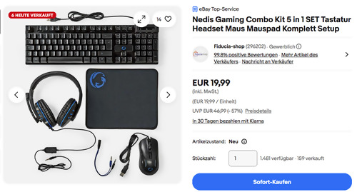 Nedis Gaming Combo Kit 5 in 1 SET Nedis Gaming Combo Kit 5 in 1 SET