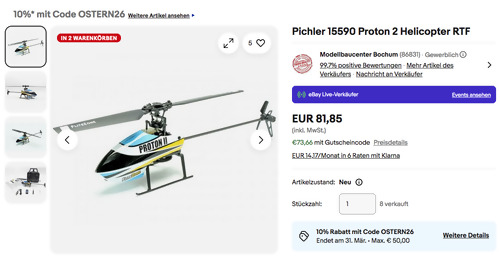 Pichler 15590 Proton 2 Helicopter RTF