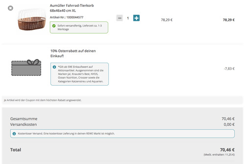 Aumüller XL Fahrrad-Tierkorb 68x46x40 cm