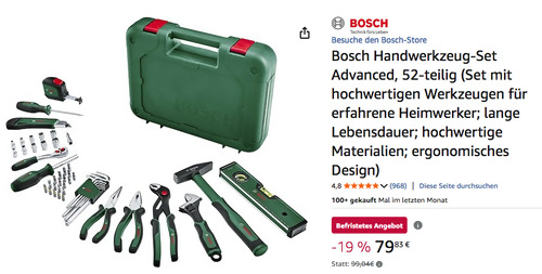 Bosch 52-tlg. Handwerkzeug-Set Advanced