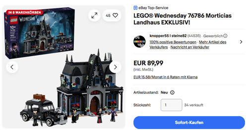 Lego Wednesday 76786 Morticias Landhaus