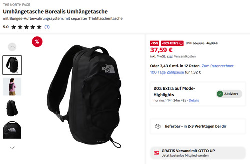 THE NORTH FACE Umhängetasche Borealis, 6 Liter