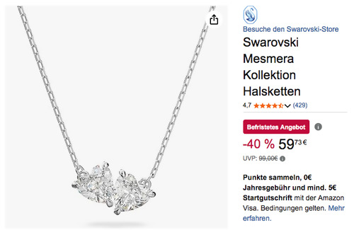Swarovski 5517117 Mesmera Halskette - jetzt 7% billiger Swarovski 5517117 Mesmera Halskette - jetzt 7% billiger