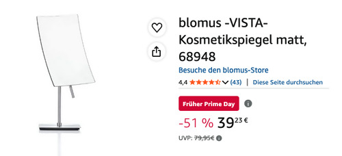 blomus 68948 VISTA Kosmetikspiegel blomus 68948 VISTA Kosmetikspiegel