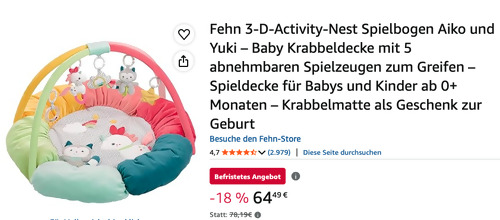 Fehn 3-D-Activity-Nest "Aiko und Yuki", 85 cm Fehn 3-D-Activity-Nest "Aiko und Yuki", 85 cm