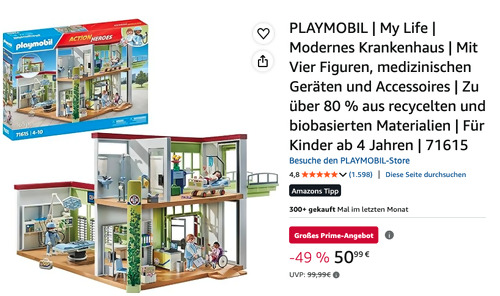 Playmobil 71615 My Life Modernes Krankenhaus