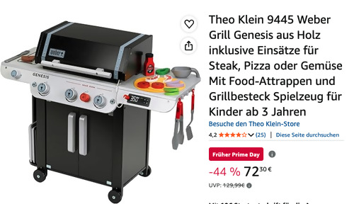 Theo Klein 9445 Spielzeug Weber Grill Genesis aus Holz