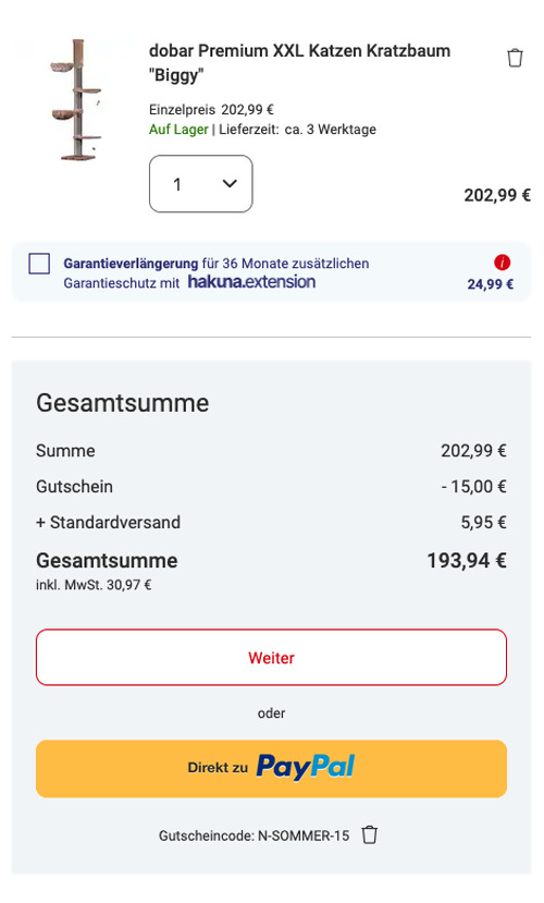 dobar Premium XXL Katzen Kratzbaum "Biggy" - jetzt 7% billiger dobar Premium XXL Katzen Kratzbaum "Biggy" - jetzt 7% billiger