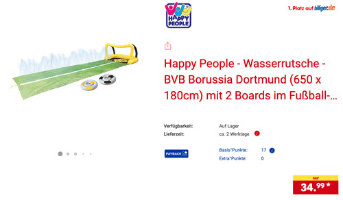 Happy People - Wasserrutsche - BVB Borussia Dortmund (650 x 180cm)