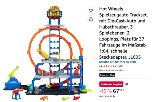 Hot Wheels JLC05 Spielzeugauto Trackset - jetzt 7% billiger Hot Wheels JLC05 Spielzeugauto Trackset - jetzt 7% billiger