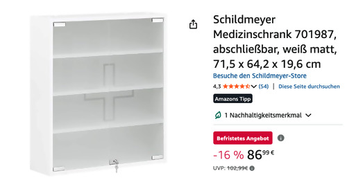 Schildmeyer Medizinschrank 701987