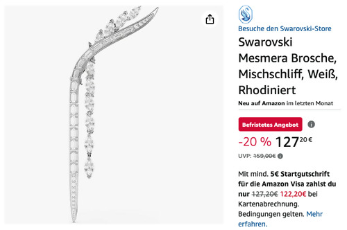 Swarovski 5761004 Mesmera Brosche Swarovski 5761004 Mesmera Brosche