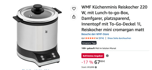 WMF Küchenminis 1 Liter Reiskocher