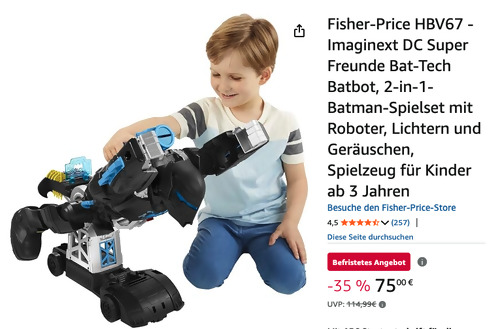 Fisher-Price HBV67 Imaginext DC Super Freunde Bat-Tech Batbot Fisher-Price HBV67 Imaginext DC Super Freunde Bat-Tech Batbot
