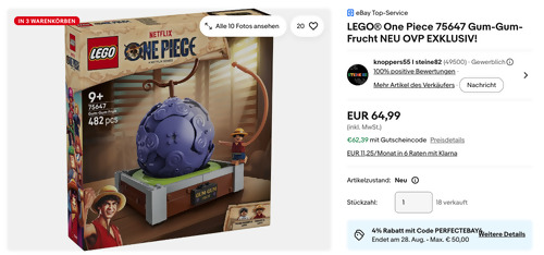 LEGO One Piece 75647 Gum-Gum-Frucht LEGO One Piece 75647 Gum-Gum-Frucht