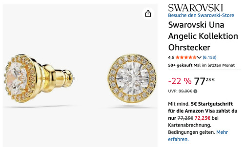 Swarovski 5686637 Una Angelic Ohrstecker Swarovski 5686637 Una Angelic Ohrstecker