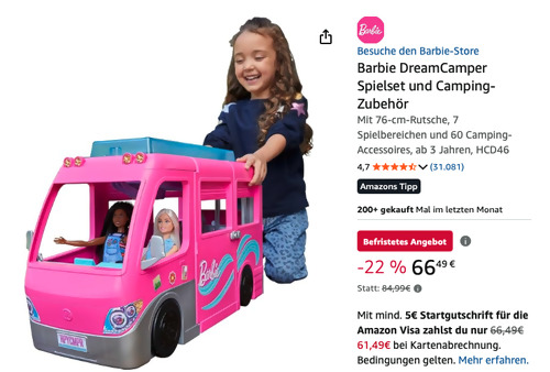 Barbie HCD46 DreamCamper Spielset