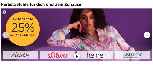 Baur.de - 25% Rabatt auf ausgewählte Mode: z.B. Aniston JEWELRY & WATCHES Kette mit Anhänger »Schmuck Geschenk Silber 925 Halskette mit Kettenanhänger Herz«