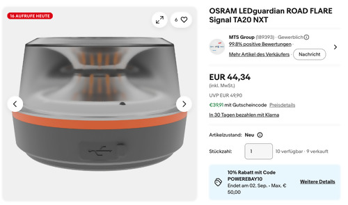 OSRAM LEDguardian ROAD FLARE Signal TA20 NXT OSRAM LEDguardian ROAD FLARE Signal TA20 NXT