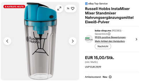 Russell Hobbs 24880-56 InstaMixer, 600 ml Fassungsvermögen