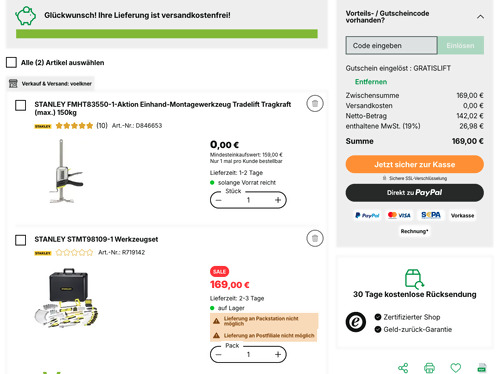 STANLEY STMT98109-1 Werkzeugset inkl. STANLEY FMHT83550-1 Einhand-Montagewerkzeug