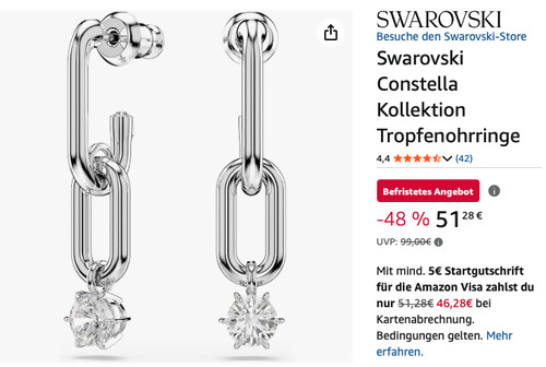 Swarovski 5728584 Constella Drop-Ohrhänger Swarovski 5728584 Constella Drop-Ohrhänger