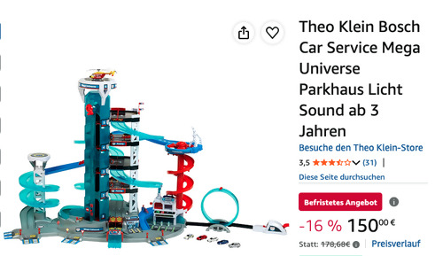 Theo Klein Bosch Car Service Mega Universe Parkhaus