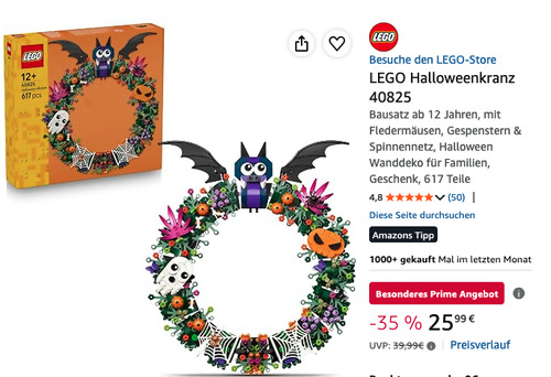 LEGO 40825 Halloweenkranz LEGO 40825 Halloweenkranz